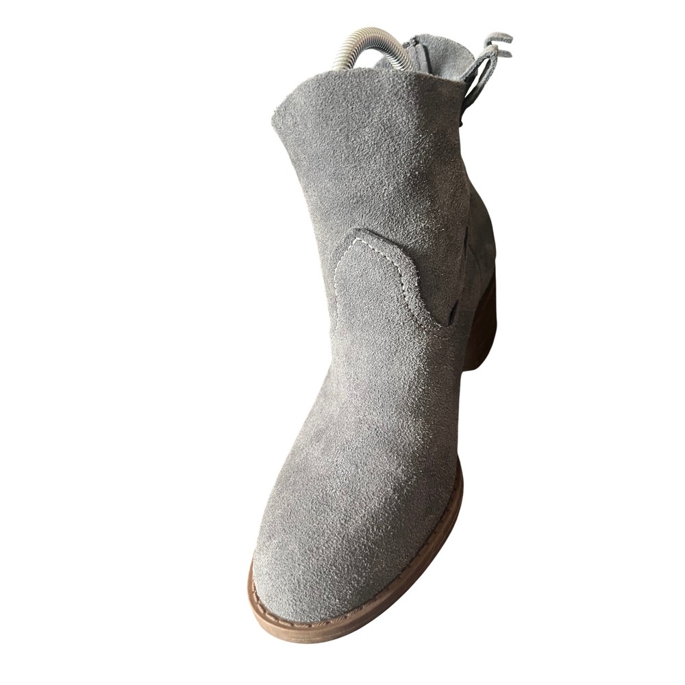 Carlos Santana Women's Gray Suede Leather Ankle Booties Western Cowgirl Sz8.5 - Picture 3 of 11